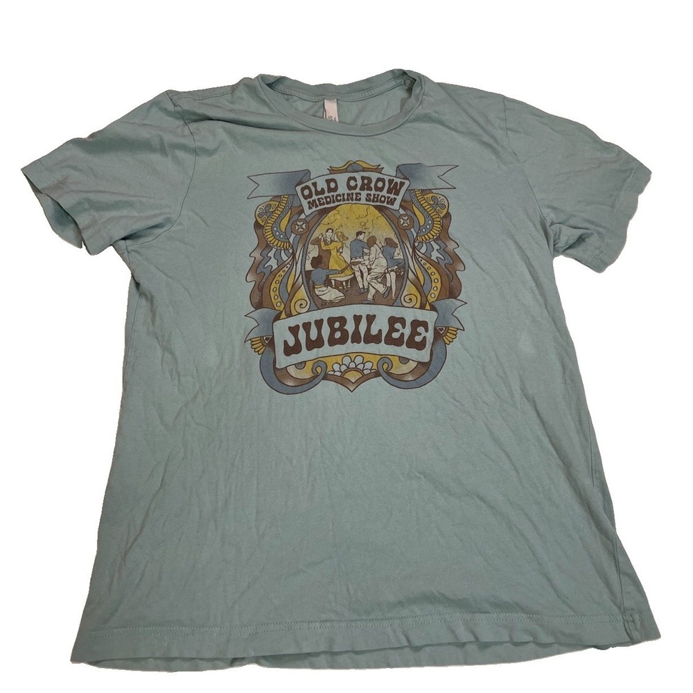 Old Crow Medicine Show Jubilee Concert Your T Shirt 2023 Green Large Soft